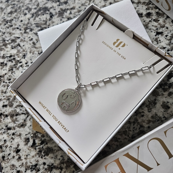 Bomb Party Jewelry - Bomb Party 2025 Luxe Layer Lucky Pendant Silver Necklace